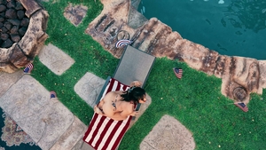 Raw dogging by the poolside on July 4th
