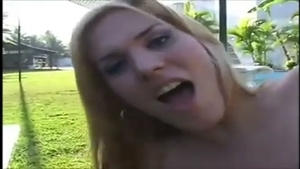 beautiful blonde tranny And her lover Outside