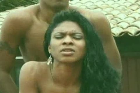 Brazilian lady-man Over Car Hood