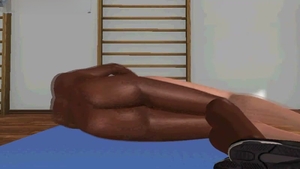 lascivious ebony Hunk hammering A 3D Cartoon lady-man chick By Jj1zzny