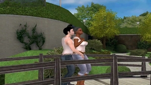 Foxy 3D ebony shelady receiveting pokeed Hard In The Park By Jj1zzny