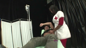 dark TS Nurse Knows her Job