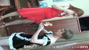 Sissy dude Performing Maid Service