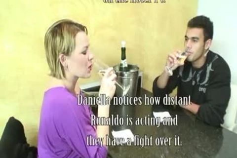 Three bitchty Sthellos chabmale copulates young man.