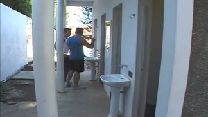 nice-looking ladyboy Double penis Stuffed By Two confused excited Straight fellows